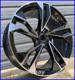 19 S5 Black Machined Wheels Fits Audi A3 S3 A4 S4 A5 S5 A6 S6 A7 S7 A8 Q3 Q5 Q7