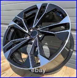 19 S5 Black Machined Wheels Fits Audi A3 S3 A4 S4 A5 S5 A6 S6 A7 S7 A8 Q3 Q5 Q7