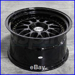 19x8.5/19x9.5 ESR SR1 VSXX Style SR01 5x120 30/35 Gloss Black Wheel New set(4)