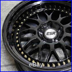 19x8.5/19x9.5 ESR SR1 VSXX Style SR01 5x120 30/35 Gloss Black Wheel New set(4)