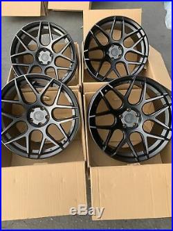 19x9.5 +35 AodHan LS002 5X112 +35 Matte Black Wheels Rims (Used Set)