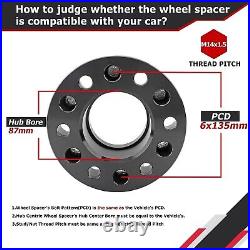 1.5 6x135 Hubcentric Wheel Spacers 14x1.5 For 2015-2023 Ford F150 Expedition 1.5 6x135 Hubcentric Wheel Spacers 14x1.5 For 2015-2023 Ford F150 Expedition