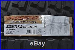 1 New Thunderer TRAC GRIP M/T MUD Tire 2657516,265/75/16,26575R16