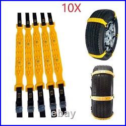 1x/10x Car Snow Chain Car Off-road Tires Anti-skid For Snow And Mud-relief -US