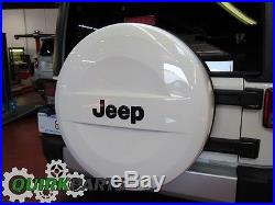 2007-2018 Jeep Wrangler P255/70r18 White Hard Surface Spare Tire Cover Oem Mopar