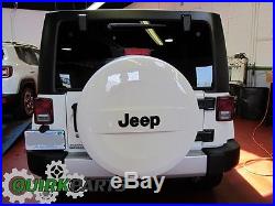 2007-2018 Jeep Wrangler P255/70r18 White Hard Surface Spare Tire Cover Oem Mopar