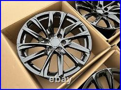 2023 Black 22 Wheels Cadillac Escalade Yukon Tahoe Set OEM Factory GM Specs