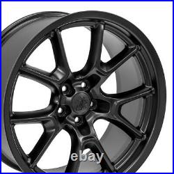 20X9 Satin Black 10369 Wheel Fit Dodge Charger Challenger Scatpak Style