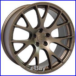 20 Fits Dodge Charger 300C Challenger Hellcat Style Wheels Bronze Four Rims B1W