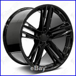 20 Inch Black Wheels 20x10 / 20x11 Fit Chevrolet Camaro Chevy Concave Set 4 Rims