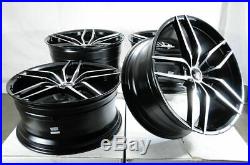 20 Staggered Wheels Mercedes C230 C280 C350 E320 E500 S500 S600 Black Rims 5x112