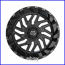 20 TIS 544BM 20x10 8x170 Gloss Black with Milled Accents Wheel -25mm For Ford Rim