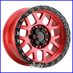 20 WELD Off-Road Cinch 20x10 Candy Red / Satin Black 8x180 Wheel -18mm Rim