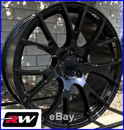 20 x9 inch Wheels for Dodge Challenger SRT Hellcat Gloss Black Rims 5x115 +20