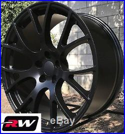 20 x9 inch Wheels for Dodge Challenger SRT Hellcat Satin Black Rims 5x115 +20