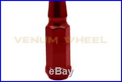 (20pc) Red Spike Lug Nut Kit 14x1.5 + Key Fits 5 Lug Vehicles Toyota Ram 1500