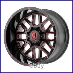 20x10 XD XD820 GRENADE Satin Black Milled With Red Clear Coat Wheel 5x5 (-24mm)