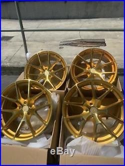 20x9/20x10.5 AodHan LS007 5X114.3 +30/35 Gold Machined Face Wheels (Used Set)