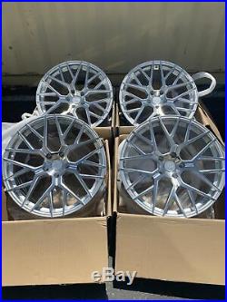 20x9 +30 F /20x10.5 + 35 R Aodhan LS009 5x120 Silver Rims Wheels (Used Set)
