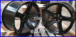 20x9.5 20x11 Hellcat HC2 SRT Style Wheels Black Rims Fit Challenger Charger RWD