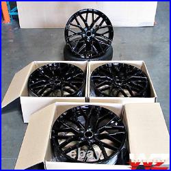 20x9 Black Wheels For Audi A8 A6 A5 A4 Q5 Tiguan Rims Set Four 20 Inch 5x112