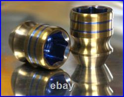20x set 12x1.5 12x1.25 1/2-20 Titanium Lug Wheel Nut 60 Locking