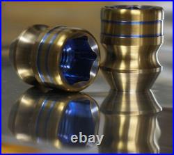 20x set 12x1.5 12x1.25 1/2-20 Titanium Lug Wheel Nut 60 Locking