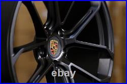 21 Inch Rims Fit Porsche Macan S Gts Turbo Base Staggered Black Wheels