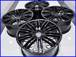 21 Turbo Style Black Wheels Rims Fits Porsche Cayenne Audi Q7 Touareg 1222 MB