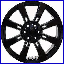 22 Black Rims Fit GM Cadillac Escalade GMC Set of 4 Murdered Wheels CP