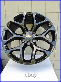 22 Chevy Silverado Suburban Tahoe Factory Style Gloss Black New Wheels 5668n
