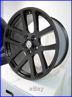 22 Dodge Ram 1500 SRT10 Style Set of Four New Gloss Black Wheels Rims 2223