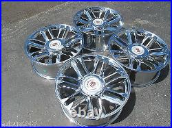 22 New Platinum Style Cadillac Escalade Chrome Wheels 5358 With Cadillac Caps