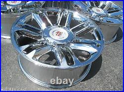 22 New Platinum Style Cadillac Escalade Chrome Wheels 5358 With Cadillac Caps