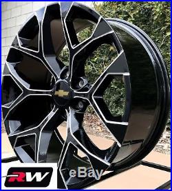 22 inch Chevy Silverado OE Factory Replica Wheels CK156 Black Milled Rims 22x9