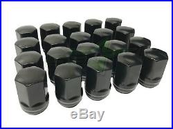 24 GMC Sierra Oem Factory Black Style Lug Nuts 14x1.5 22mm Hex OEM Perfect Fit