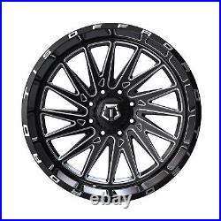 24 TIS 547BM 24X14 6x135 Gloss Black withMilled Accents Lip Logo Wheel -76mm Rim