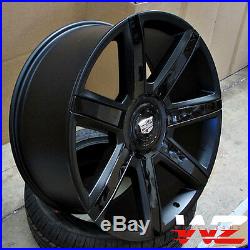 26 CA87 Style Satin Black Wheels Fits Cadillac Escalade Platinum ESV EXT Rims