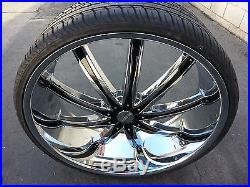 26 inch Dcenti DW29 Wheels Rims & Tires fit 6 X 139.7 Escalade, Sierra, Tahoe