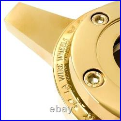 2 BAR GOLD SPINNER ZENITH STYLE LA WIRE WHEEL KNOCK OFF (set of 4 pcs)