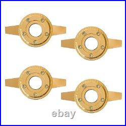 2 BAR GOLD SPINNER ZENITH STYLE LA WIRE WHEEL KNOCK OFF (set of 4 pcs)