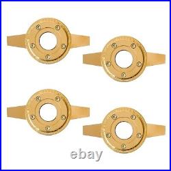 2 BAR GOLD SPINNER ZENITH STYLE LA WIRE WHEEL KNOCK OFF (set of 4 pcs) S9