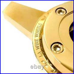 2 BAR GOLD SPINNER ZENITH STYLE LA WIRE WHEEL KNOCK OFF (set of 4 pcs) W01