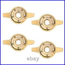 2 BAR GOLD SPINNER ZENITH STYLE LUXOR WIRE WHEEL KNOCK OFF (set of 4 pcs)