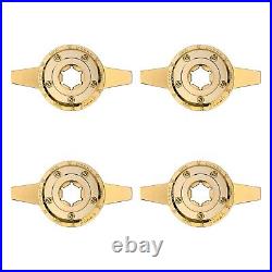 2 BAR GOLD SPINNER ZENITH STYLE LUXOR WIRE WHEEL KNOCK OFF (set of 4 pcs)