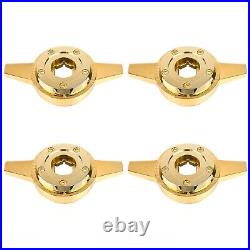 2 BAR GOLD SPINNER ZENITH STYLE LUXOR WIRE WHEEL KNOCK OFF (set of 4 pcs)