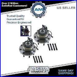 (2) Front Wheel Hub & Bearing Pair Set for Super Duty Pickup Truck 4x4 4WD withABS