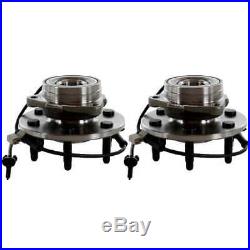 2 Front Wheel Hubs & Bearings Pair Set with ABS fits Chevy GMC Truck 4X4 4WD AWD