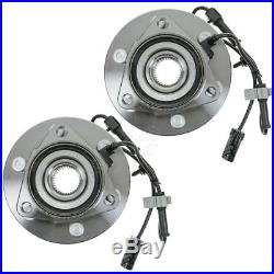 2 Front Wheel Hubs & Bearings Pair Set with ABS for Chevy GMC Truck 4X4 4WD