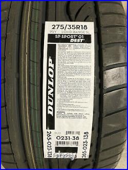 2 New 275 35 18 Dunlop SP Sport 01 DSST Run Flat Tires